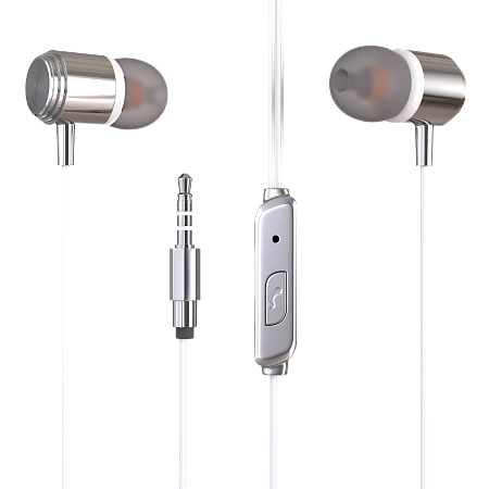Наушники вакуумные AUX разъём с МК без рег.громкости длина 1.2м More choice G51