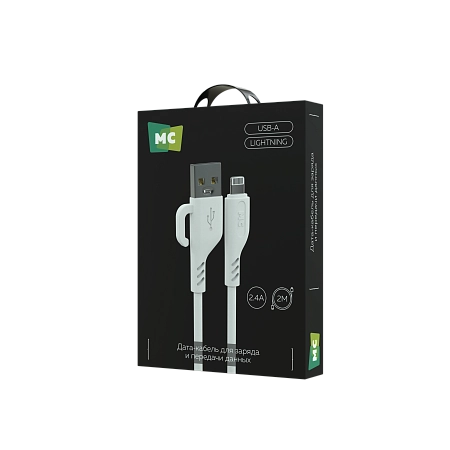 Дата-кабель USB 2.4A для Lightning 8-pin More choice K81i ПВХ 2м