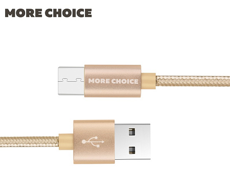 Дата-кабель USB 2.0A для micro USB More choice K11m нейлон 1м