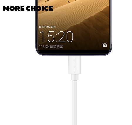 Дата-кабель USB 2.4A для Type-C More choice K13a TPE 1м