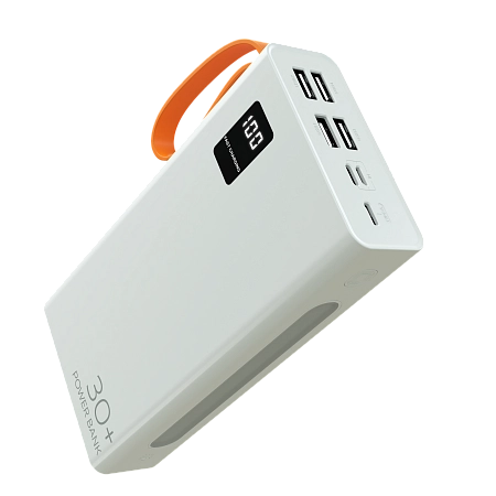 Внешний аккумулятор 30000mAh 2USB 2.1A More choice PB22-30 с кабелем