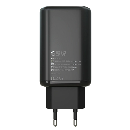 СЗУ 1USB+2Type-C 3.0A PD 65W быстрая зарядка More Choice NC79