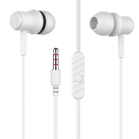 Наушники вакуумные AUX разъём с МК без рег.громкости длина 1.2м More choice G16