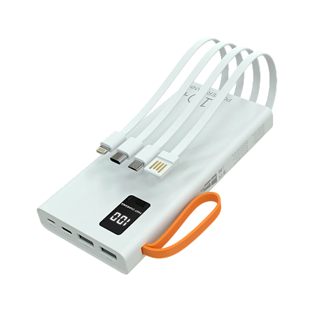Внешний аккумулятор 10000mAh 2USB 2.1A More choice PB22-10 с кабелем