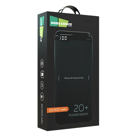 Внешний аккумулятор 20000mAh 2USB + 1Micro USB + 1Type-C 2.1A More choice PB19-20