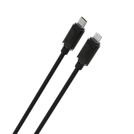 Дата-кабель USB 3.0A PD 27W для Lightning 8-pin Type-C More choice K67ia ПВХ 1м 