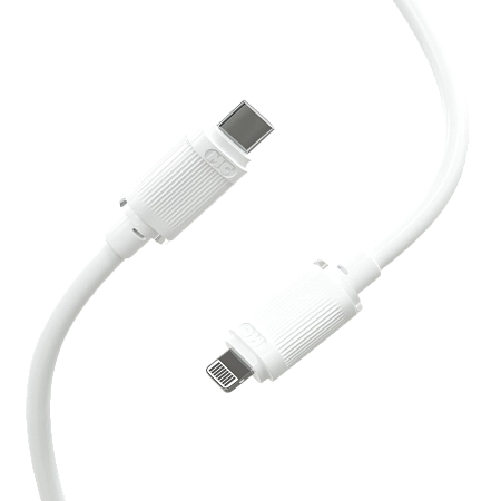 Дата-кабель USB 3.0A PD 27W для Lightning 8-pin Type-C More choice K67ia ПВХ 1м 