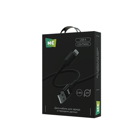 Дата-кабель USB 2.4A для Lightning 8-pin More choice K69i нейлон 2м