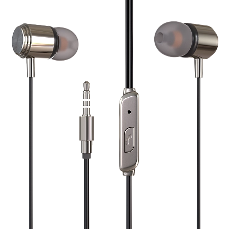 Наушники вакуумные AUX разъём с МК без рег.громкости длина 1.2м More choice G51