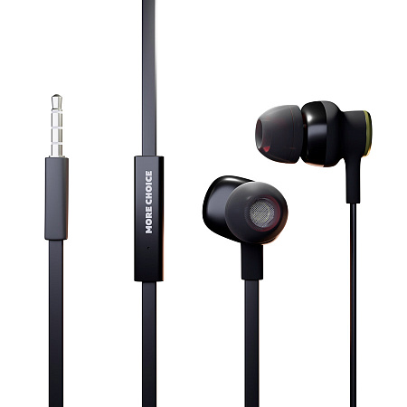 Наушники вакуумные AUX разъём с МК без рег.громкости длина 1.2м More choice P42