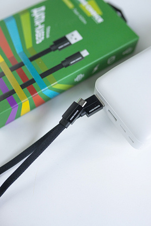 Дата-кабель USB 2.1A для micro USB More choice K20m нейлон 1м
