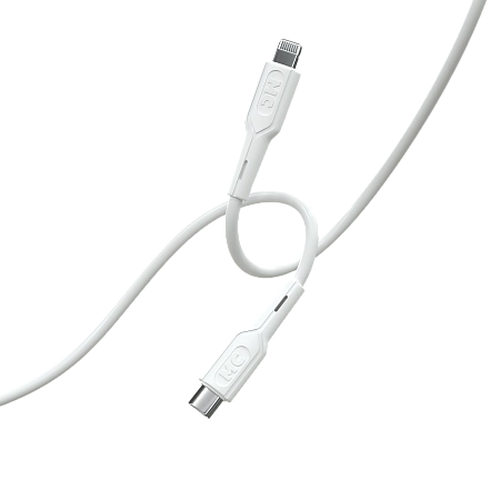 Дата-кабель USB 3.0A PD 27W для Lightning 8-pin Type-C More choice K63ia ПВХ 1м