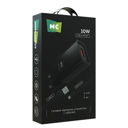 СЗУ 1USB 2.0A для micro USB More Choice NC07m