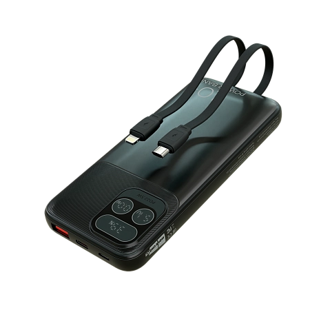 Внешний аккумулятор 10000mAh 1USB 3.0A 22.5W PD More choice PB55-10 с кабелем