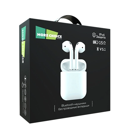 Bluetooth-наушники беспроводные вкладыши More choice BW09 TWS