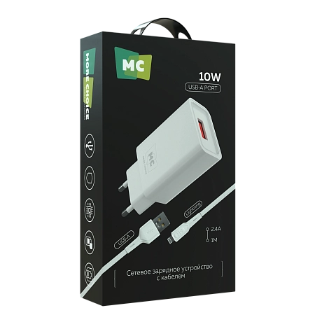 СЗУ 1USB 2.0A для Lightning 8-pin More Choice NC07i