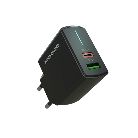 СЗУ 1USB+1Type-C 3.0A PD 20W+QC3.0 быстрая зарядка More choice NC61