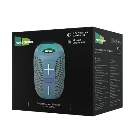 Колонка Bluetooth 5.3 8W 1200 mAh More Choice BS33