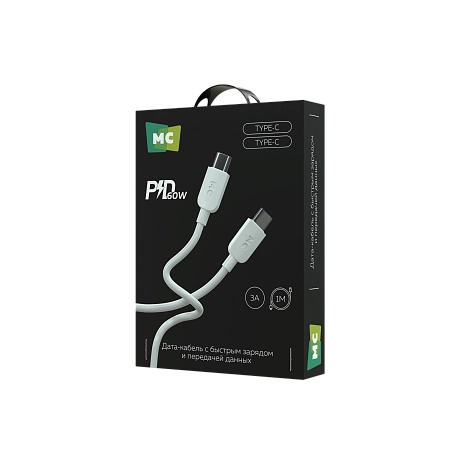 Дата-кабель USB 3.0A PD 60W для Type-C Type-C More choice K85aa ПВХ 1м
