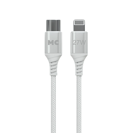 Дата-кабель USB 3.0A PD 27W для Lightning 8-pin Type-C More choice K69ia нейлон 1м
