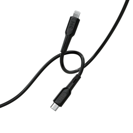 Дата-кабель USB 3.0A PD 27W для Lightning 8-pin Type-C More choice K63ia ПВХ 1м