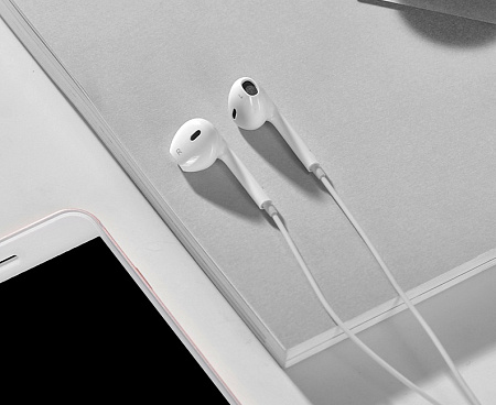 Наушники вкладыши AUX разъём с МК длина 1.2м More choice G11 Original Apple